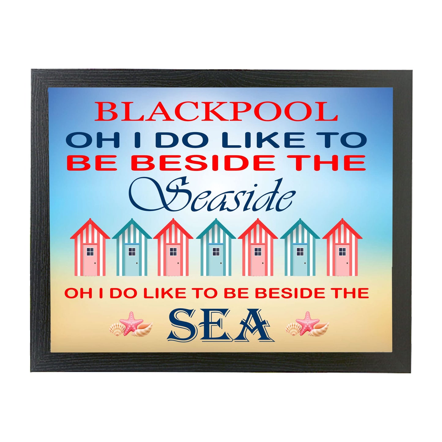 Beside The Seaside Personalised Soft Cushion Lap Tray Gift