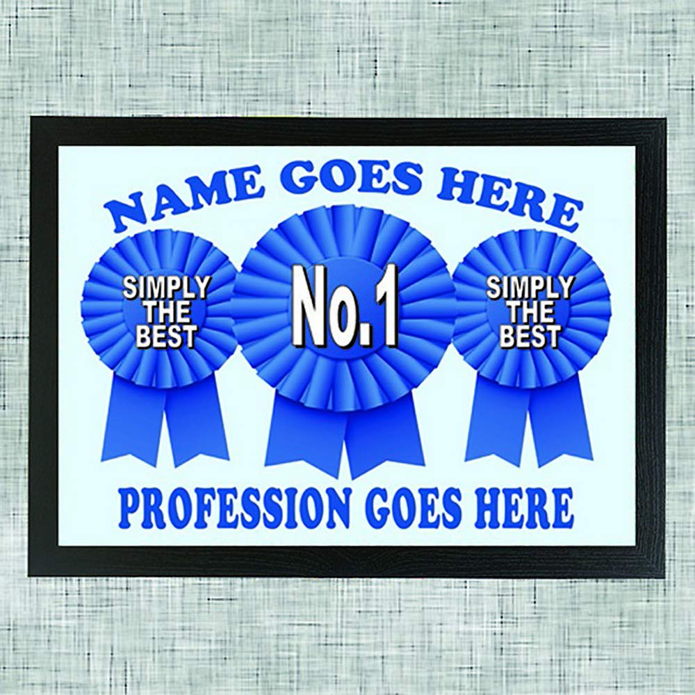 No.1 Professional Rosette Personalised Blue Lap Tray (Male) Gift