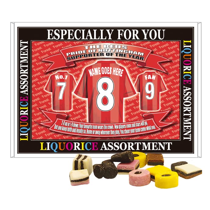 Notts Forest Personalised Football Shirt Gift Boxed Sweets