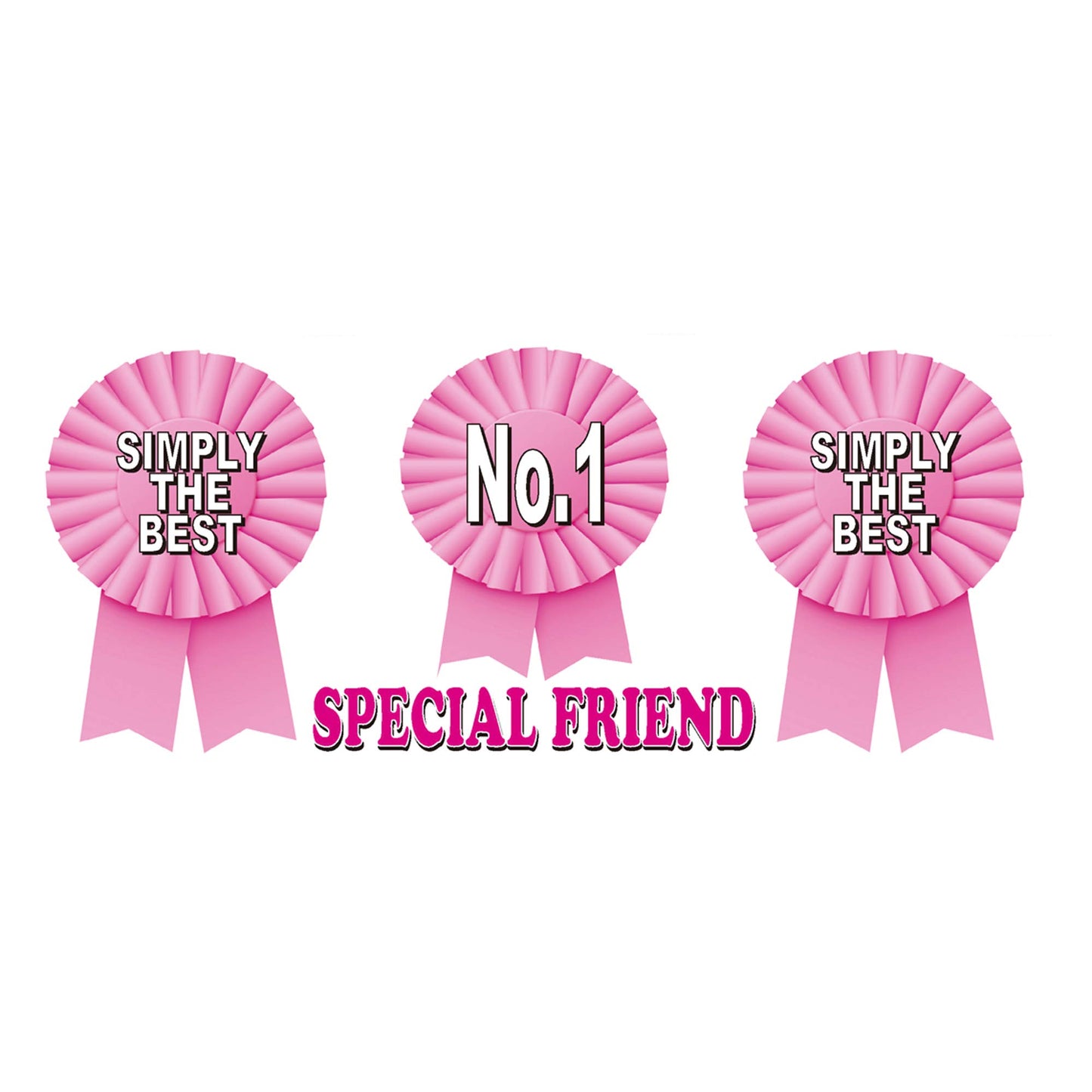 Simply The Best Special Friend Ceramic Rosette Gift Mug (Female)