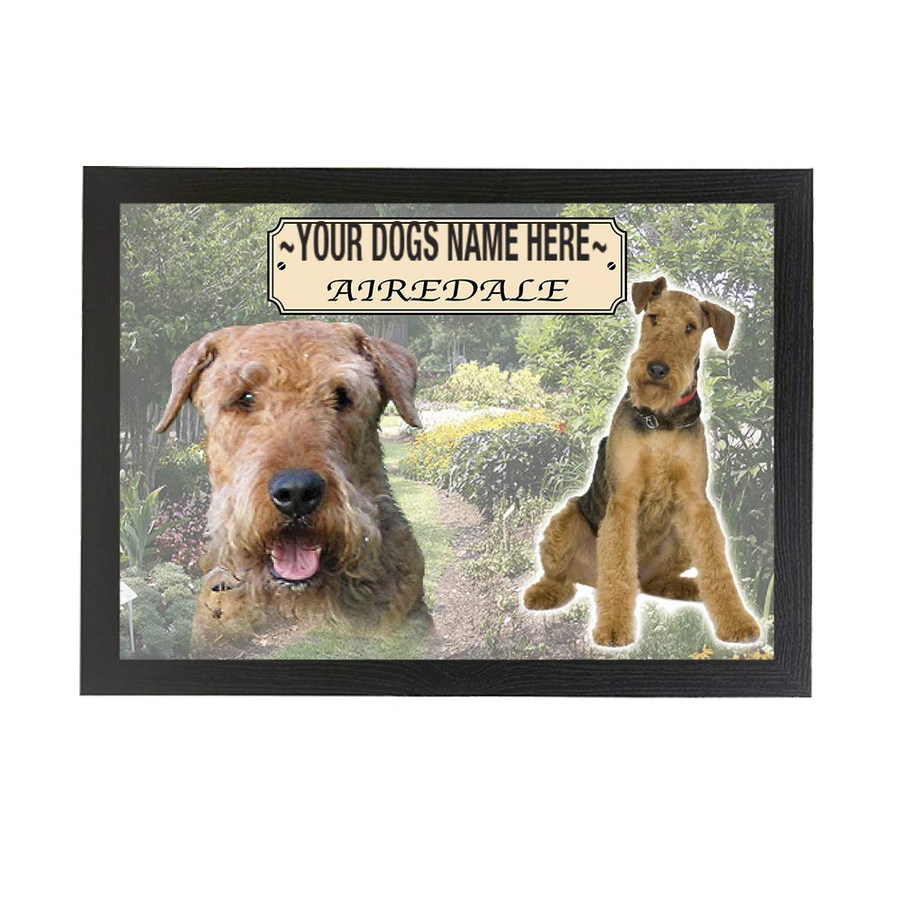 Airedale Personalised Dog Breed Gift Lap Tray
