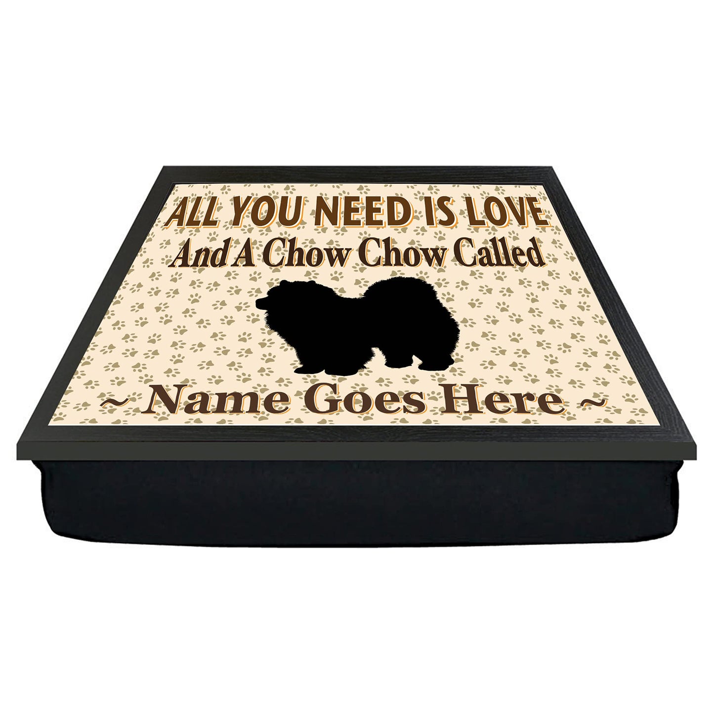 All You Need Is Love Chow Chow Personalised Dog Breed Cushion Lap Tray Bean Bag Gift