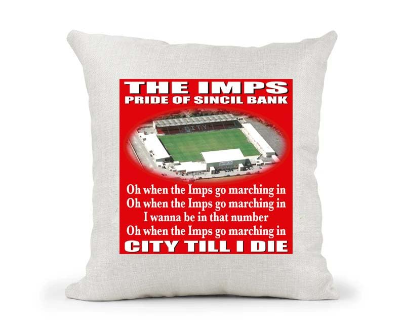 Lincoln Football Anthem Song Chant Cushion Cover Gift