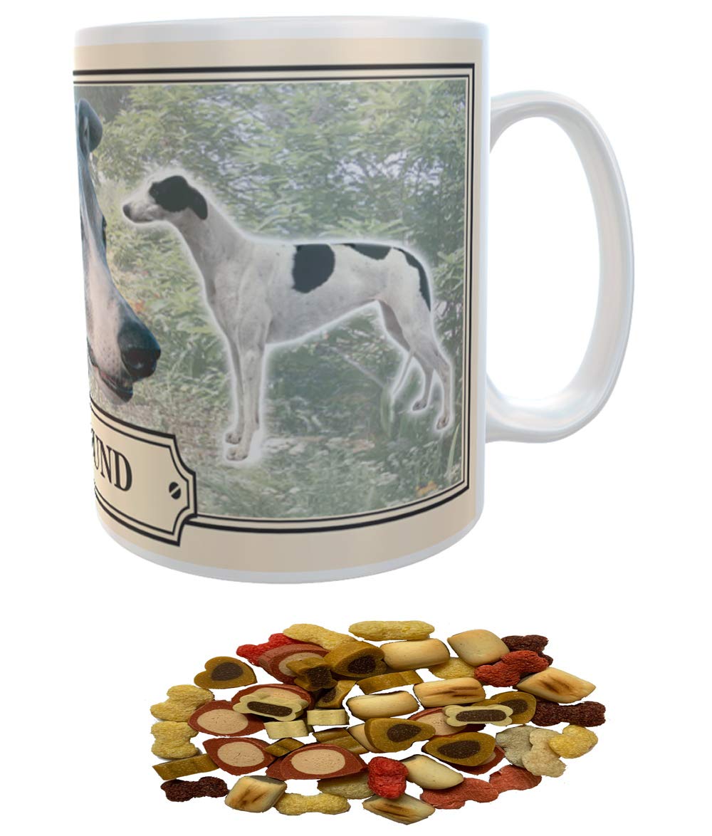 Greyhound Dog Breed Gift Mug with Treats