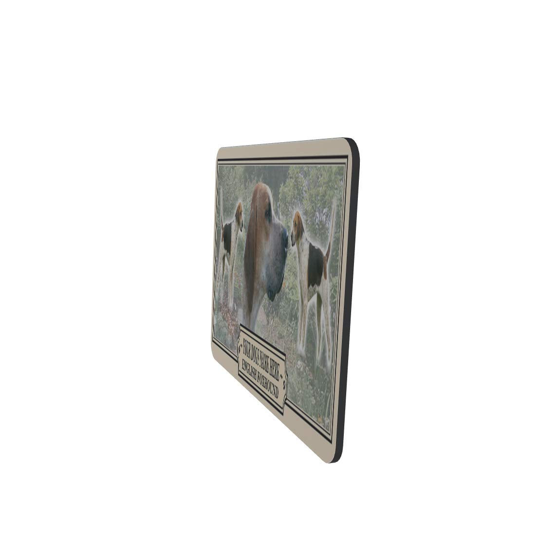 English Foxhound Personalised Dog Breed Mouse Mat Gift