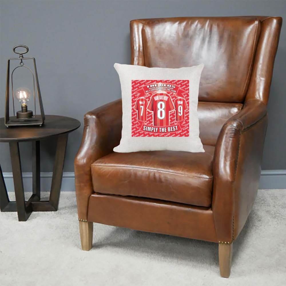 Notts Forest Personalised Football Country Canvas Style Cushion Cover Gift