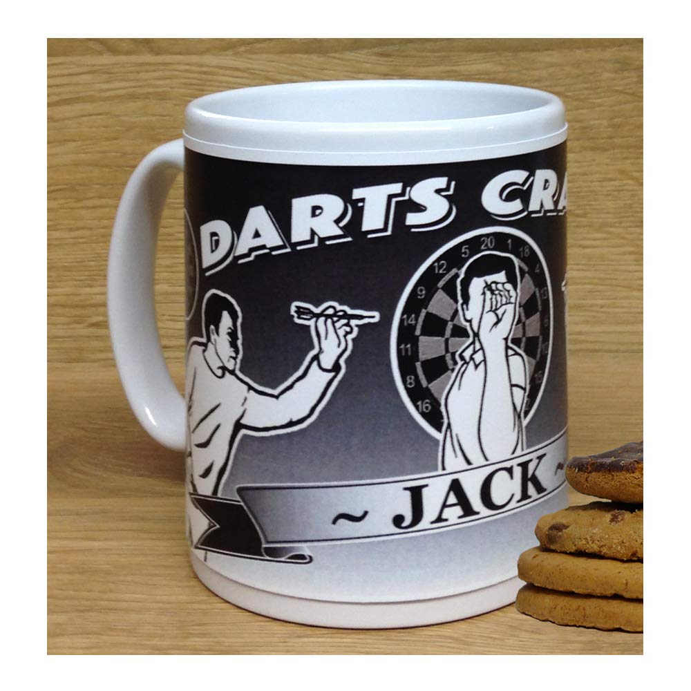 Darts Crazy Personalised Sports and Hobby Gift Mug