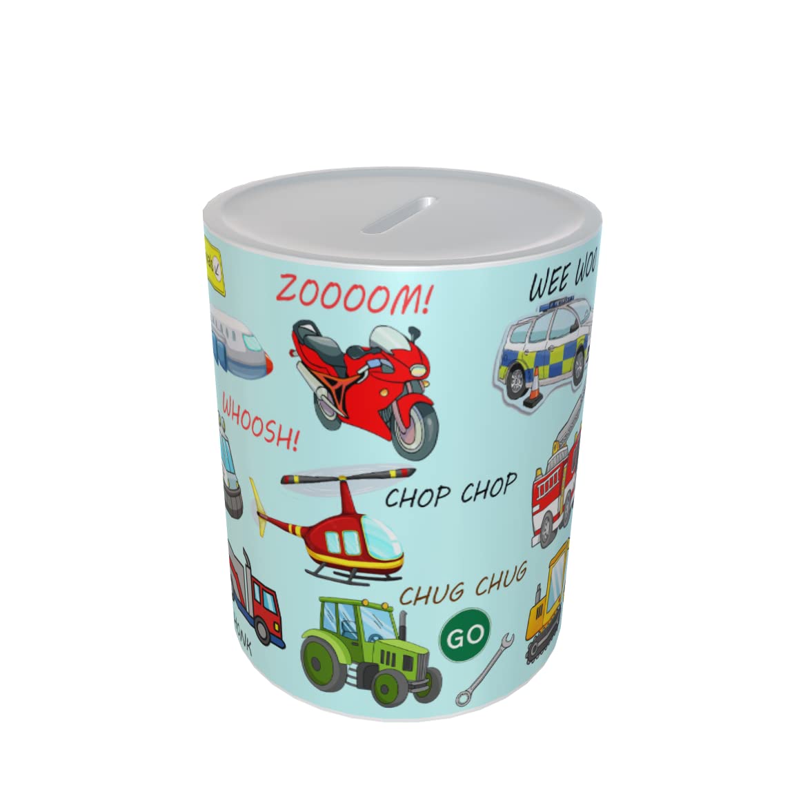 Fun Cartoon Vehicle Money Box Gift Blue