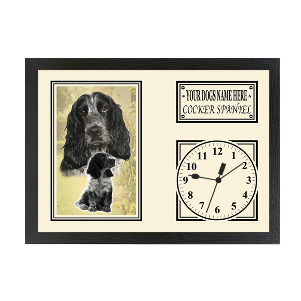 Cocker Spaniel Personalised Dog Breed Gift Clock