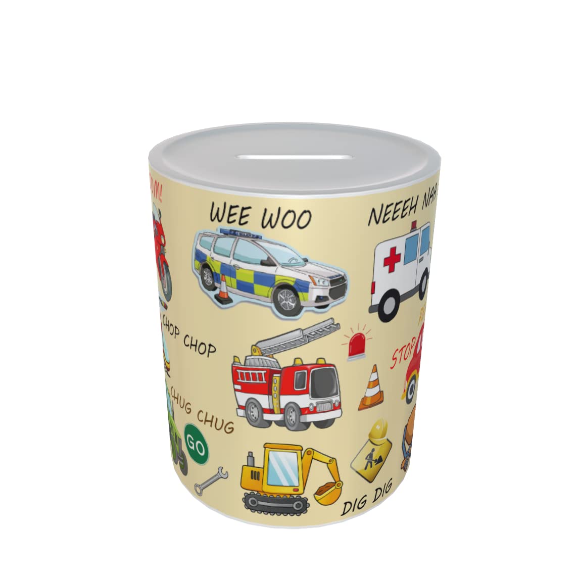 Fun Cartoon Vehicle Money Box Gift Cream