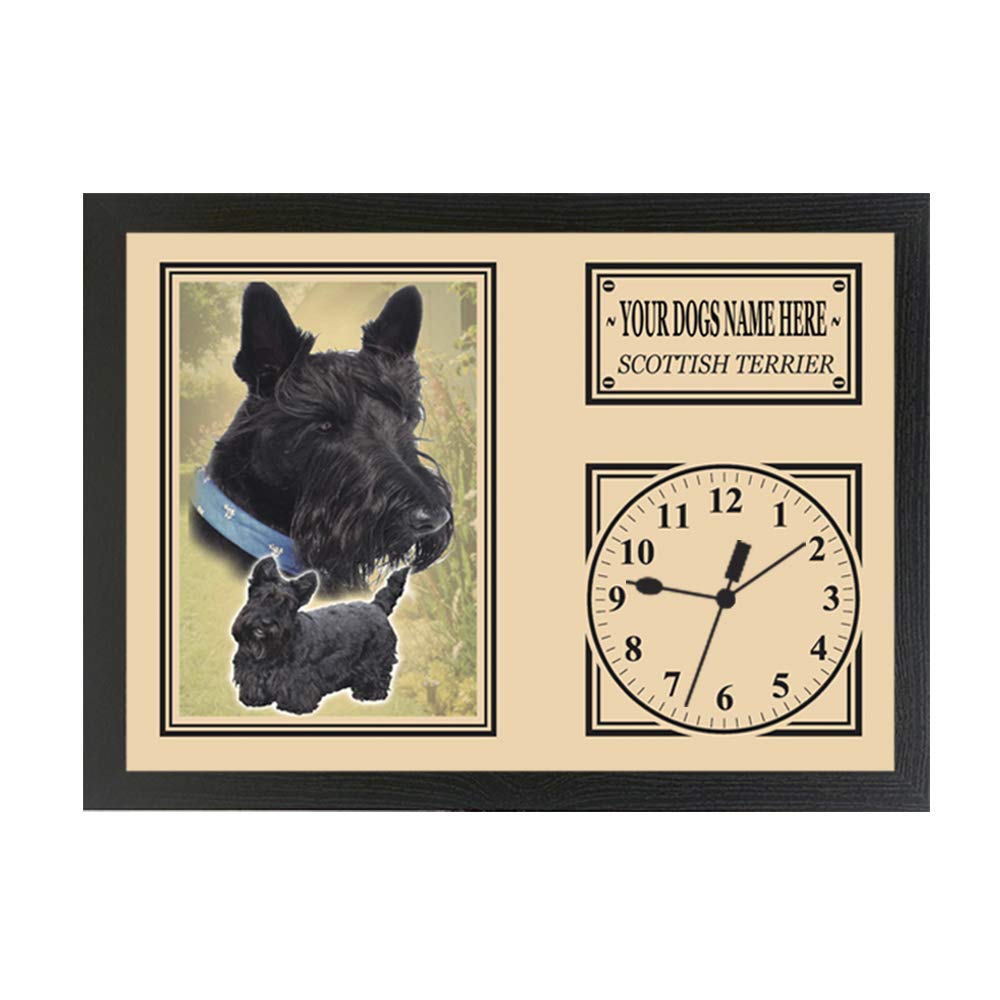 Scottish Terrier Personalised Dog Breed Gift Clock