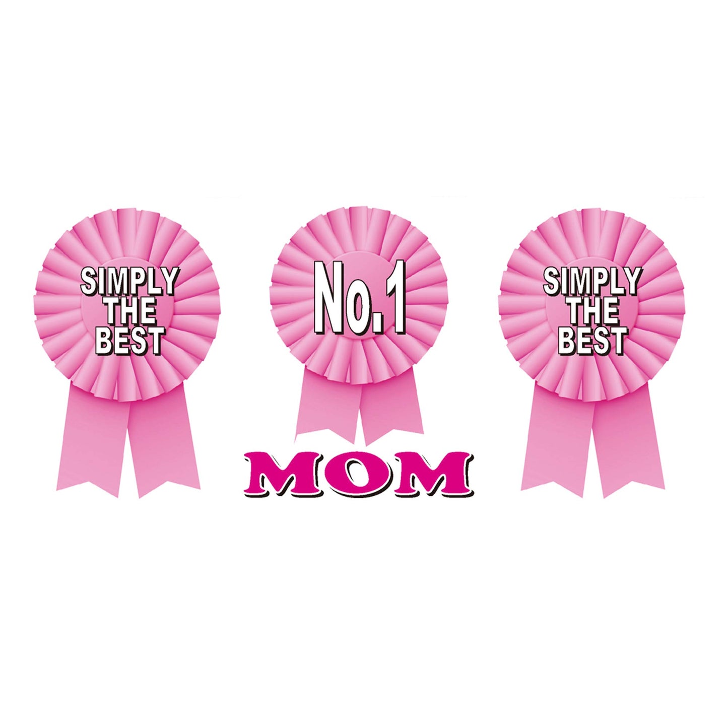 Simply The Best Mom Ceramic Rosette Gift Mug