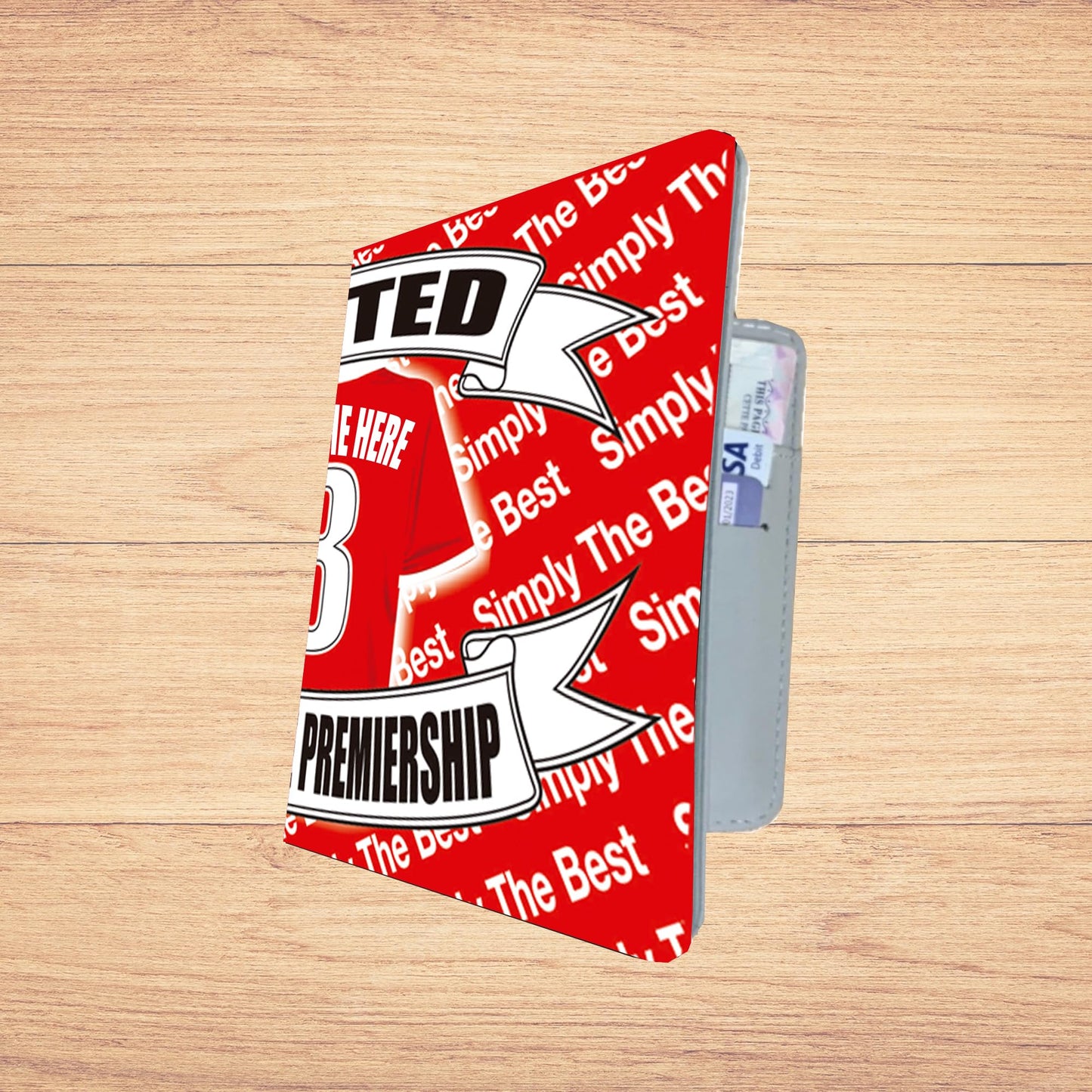 Manchester Reds Personalised Football Shirt Travel Passport Holder Case Gift Present