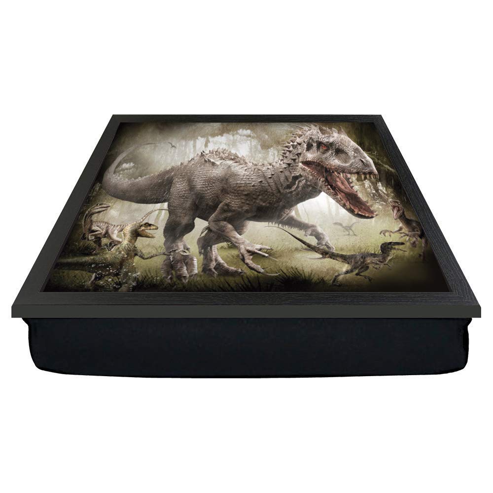 Dinosaurs Roaring and Running around forest scene gift lap tray