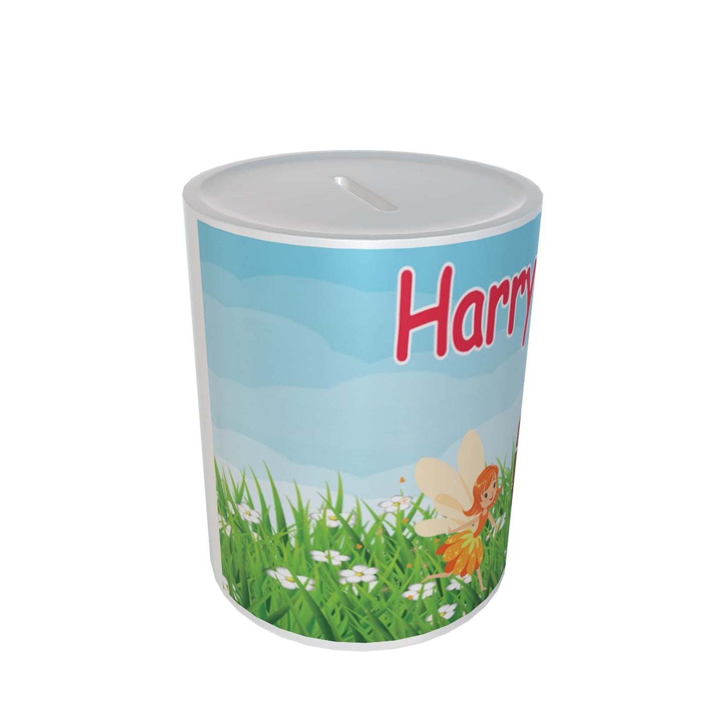 Personalised Kids Fairy Design Ceramic Piggy Bank Money Box Gift