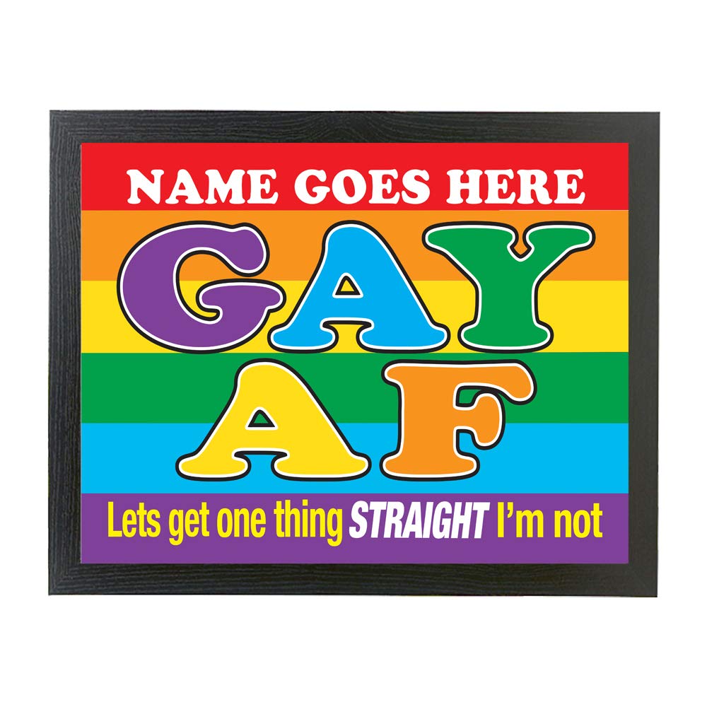 Gay as Fuck (AF) Personalised Lap Tray Gift
