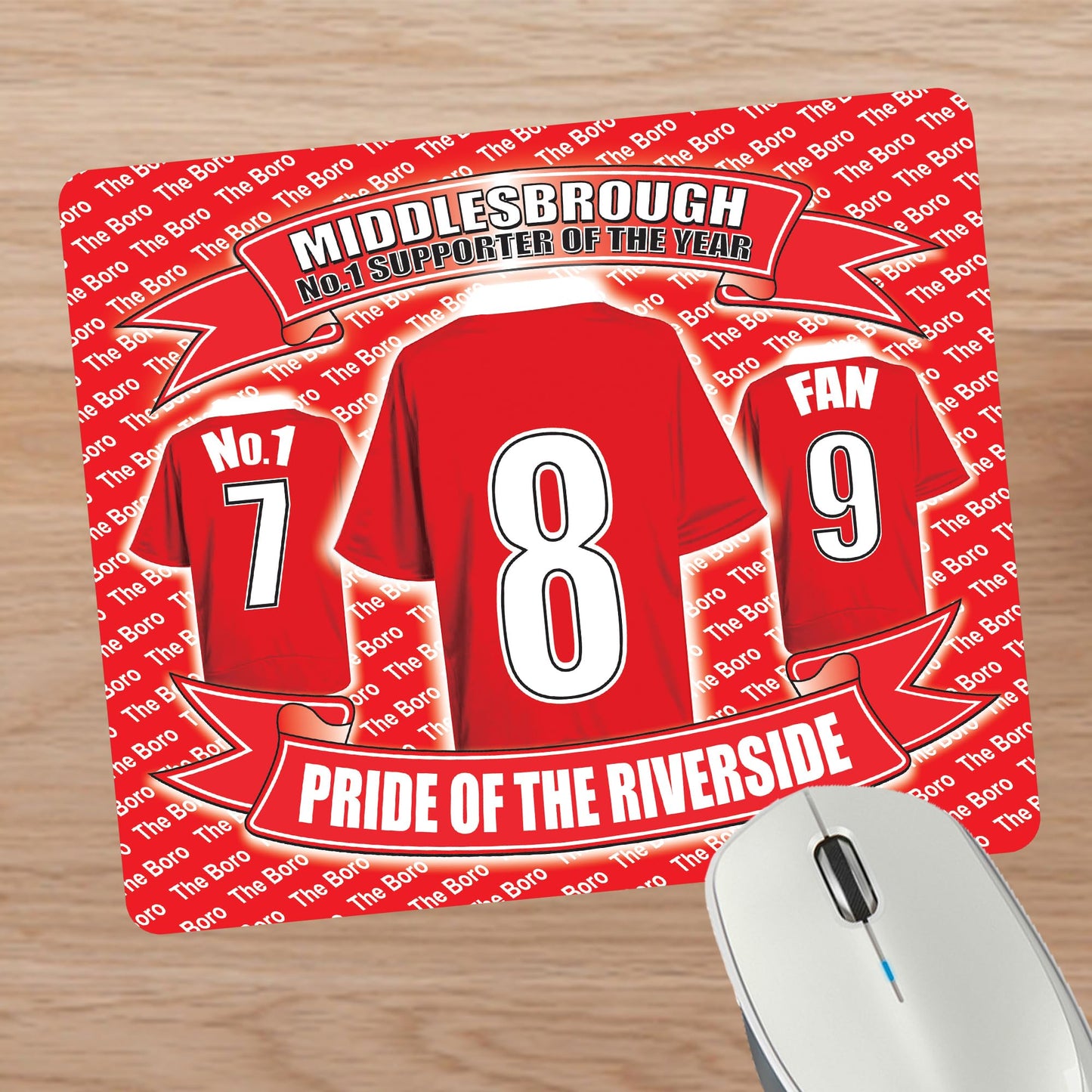Middlesbrough Football Shirt Mouse Mat Gift