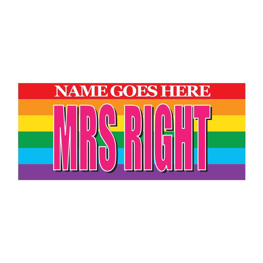 Mrs Right Gay Pride Personalised Gift Mug