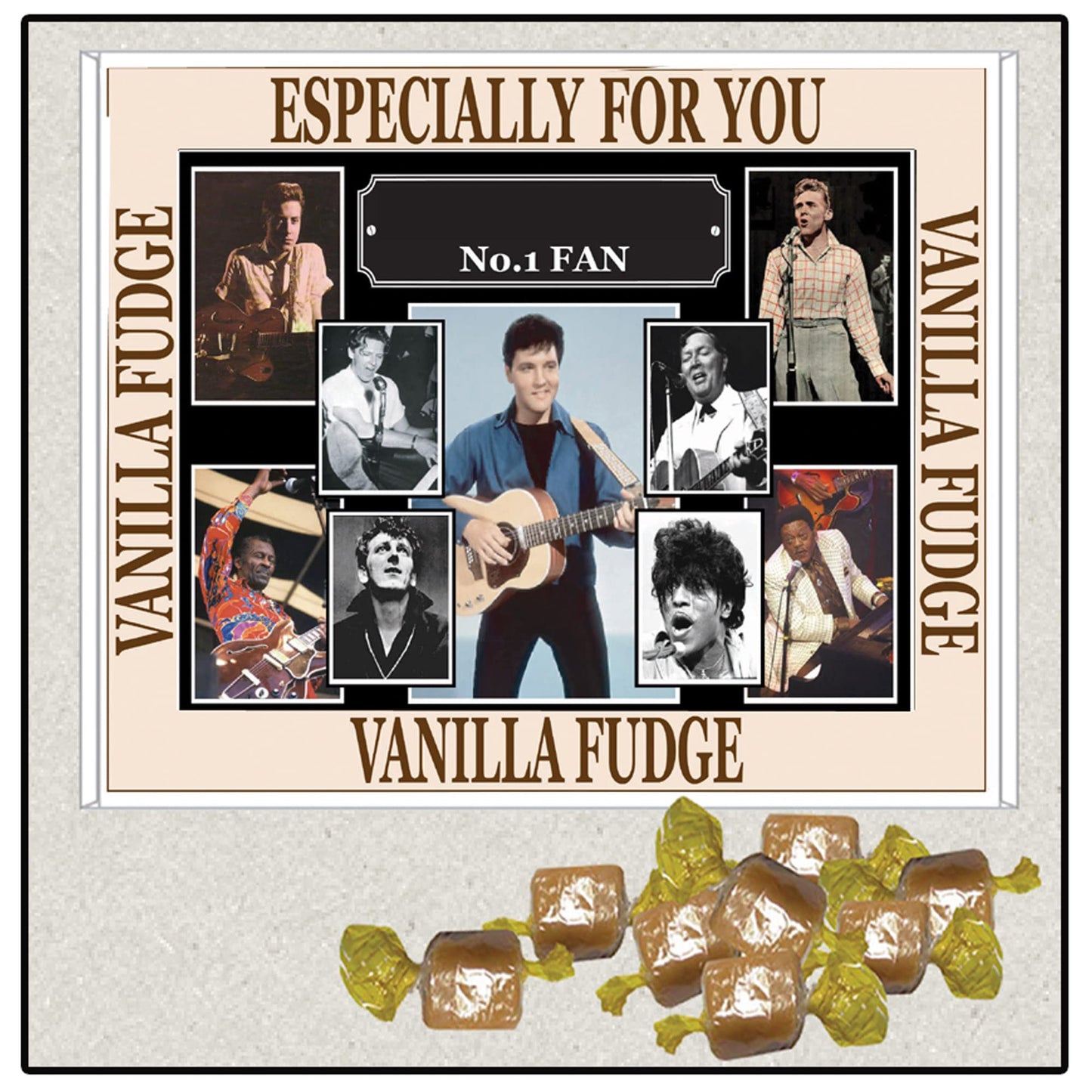 Rock & Roll Greats Celebrity Music Icon Personalised Boxed Sweets Gift Present Choice of Sweets