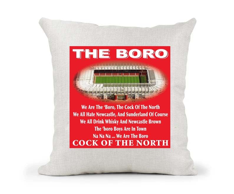 Middles(brough) Football Anthem Song Chant Cushion Cover Gift