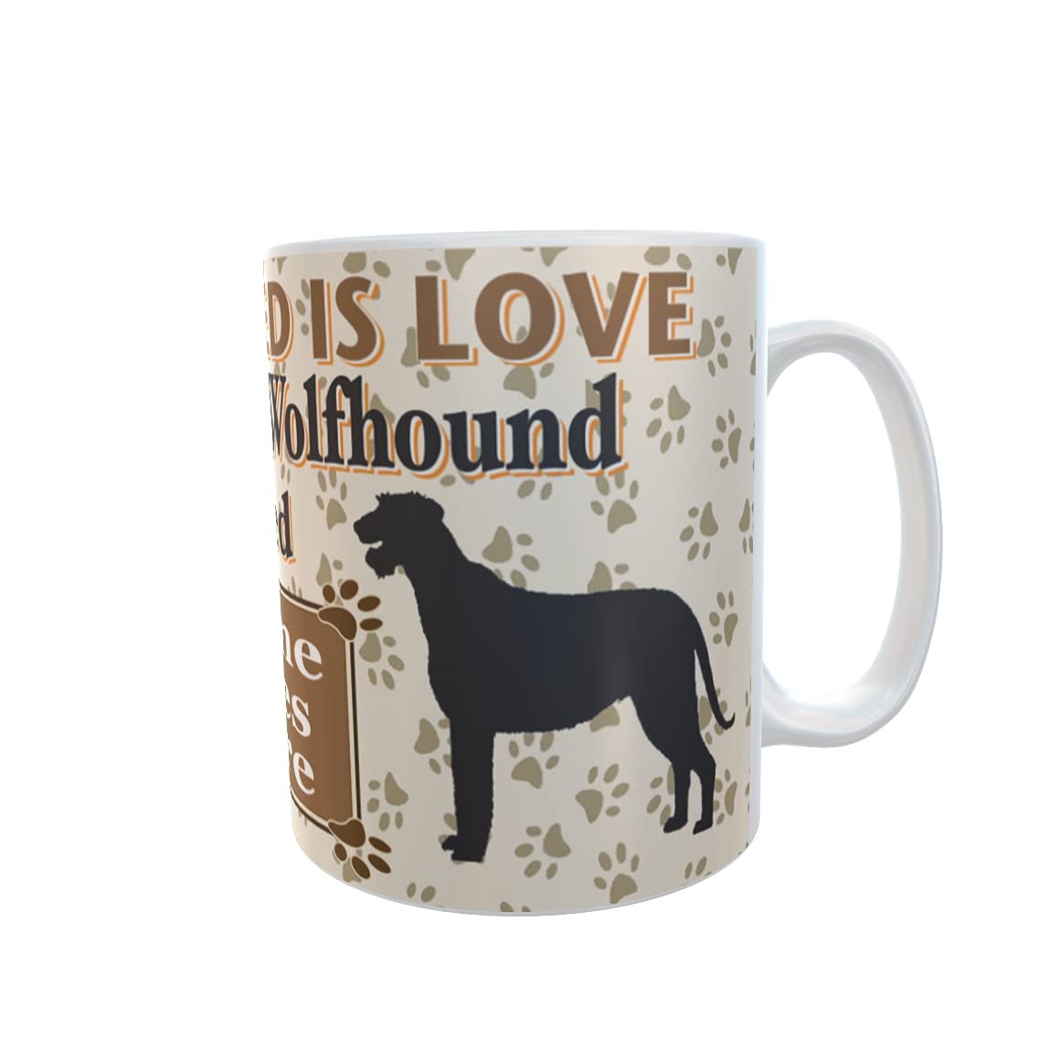All You Need is Love and an Irish Wolfhound Dog Personalised Mug Gift