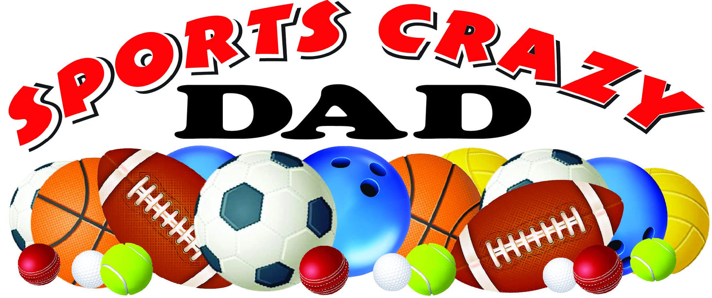 Father's Day 'Sports Crazy Dad' White Ceramic Gift Mug with Selection Of Individually Foil Wrapped Chocolate footballs