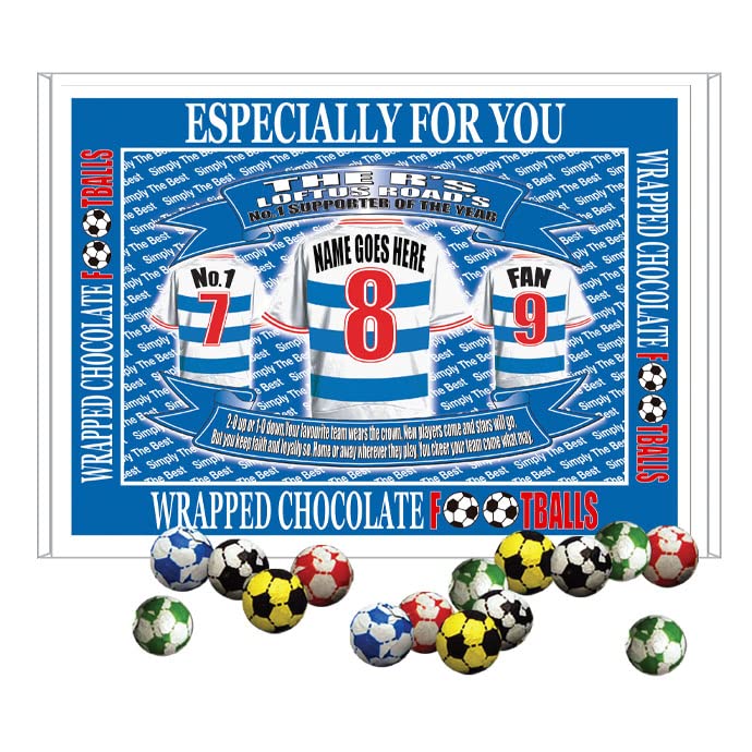 Queens PR Football Shirt Personalised Gift Boxed Sweets Variety