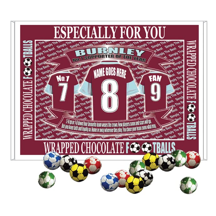 Burnley Football Shirt Personalised Gift Boxed Sweets