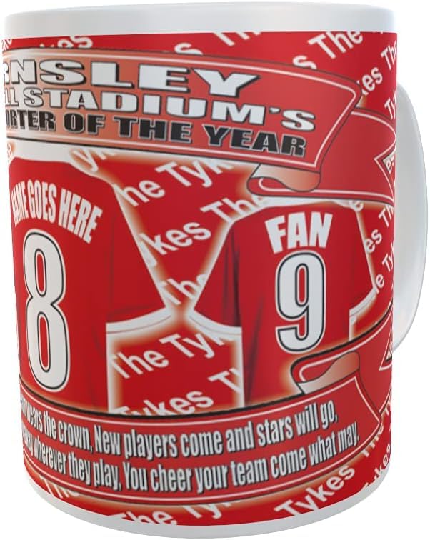 Barnsley Personalised Football Club Shirt Lap Tray And Mug Gift Set