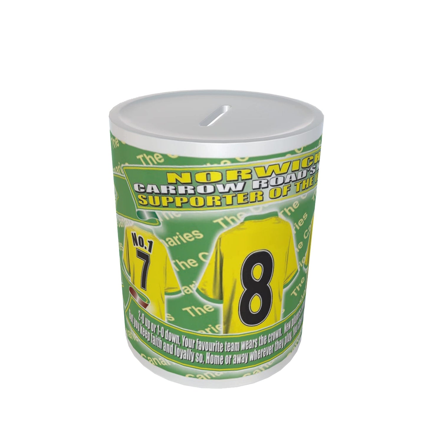 Norwich Football Shirt Ceramic Money Box Gift