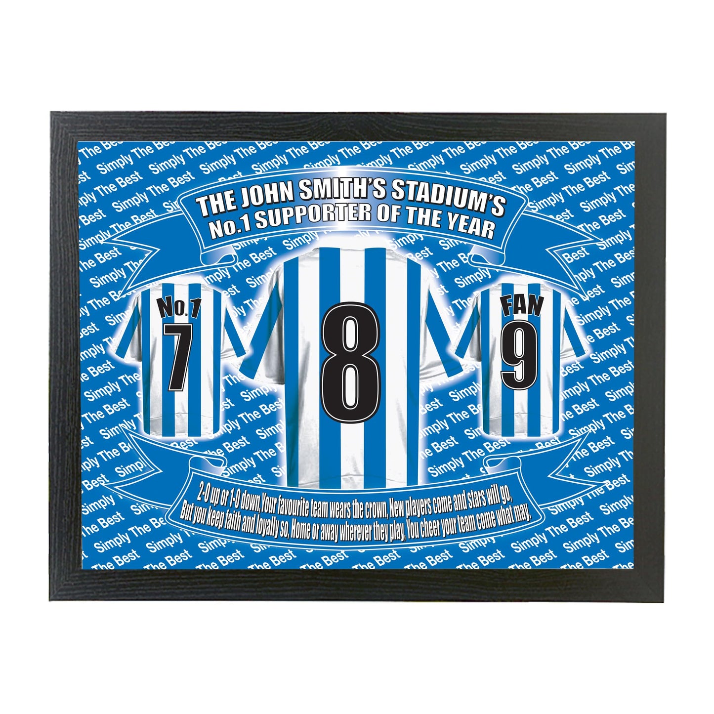 Huddersfield Football Shirt Lap Tray Gift