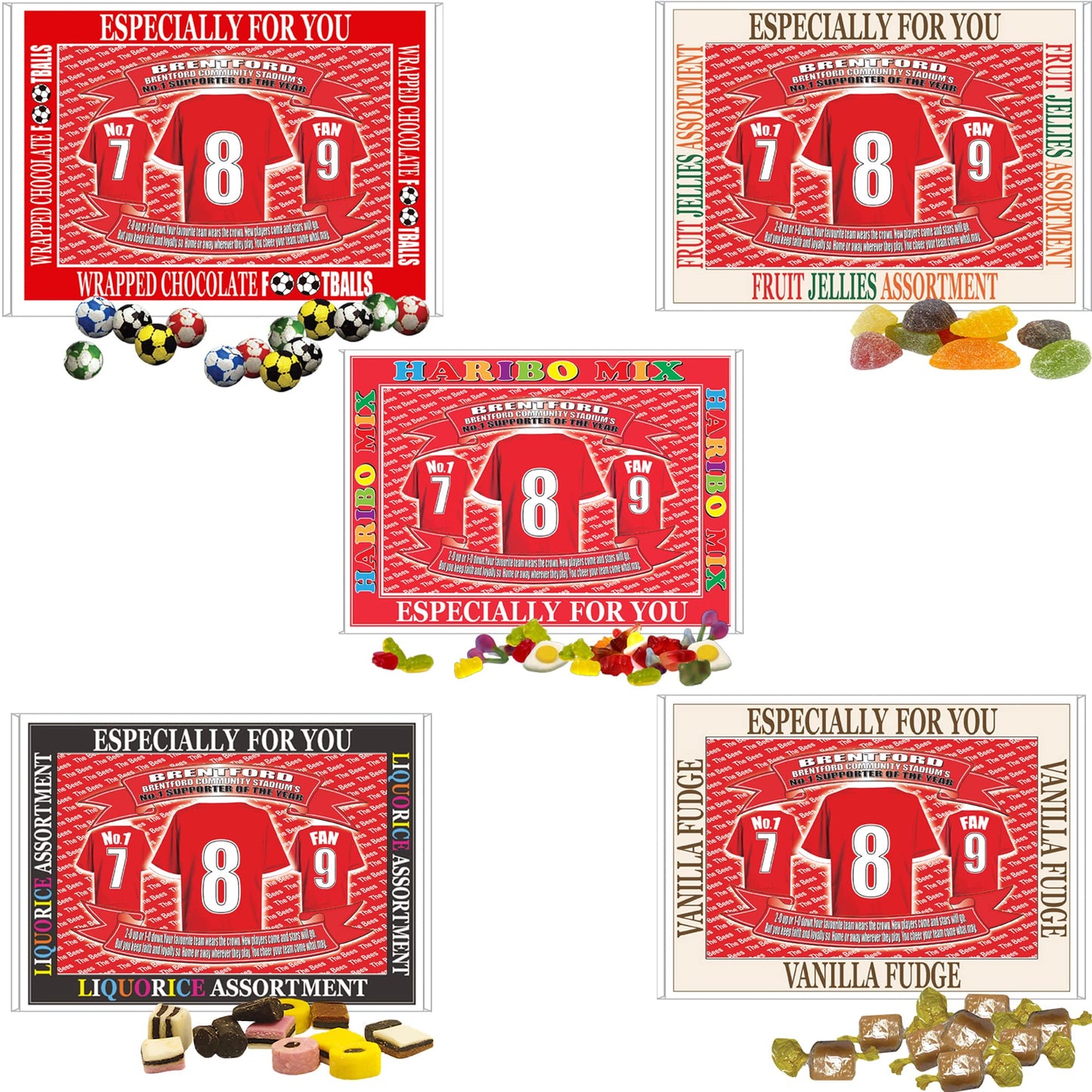 Brentford Football Shirt Gift Boxed Sweets
