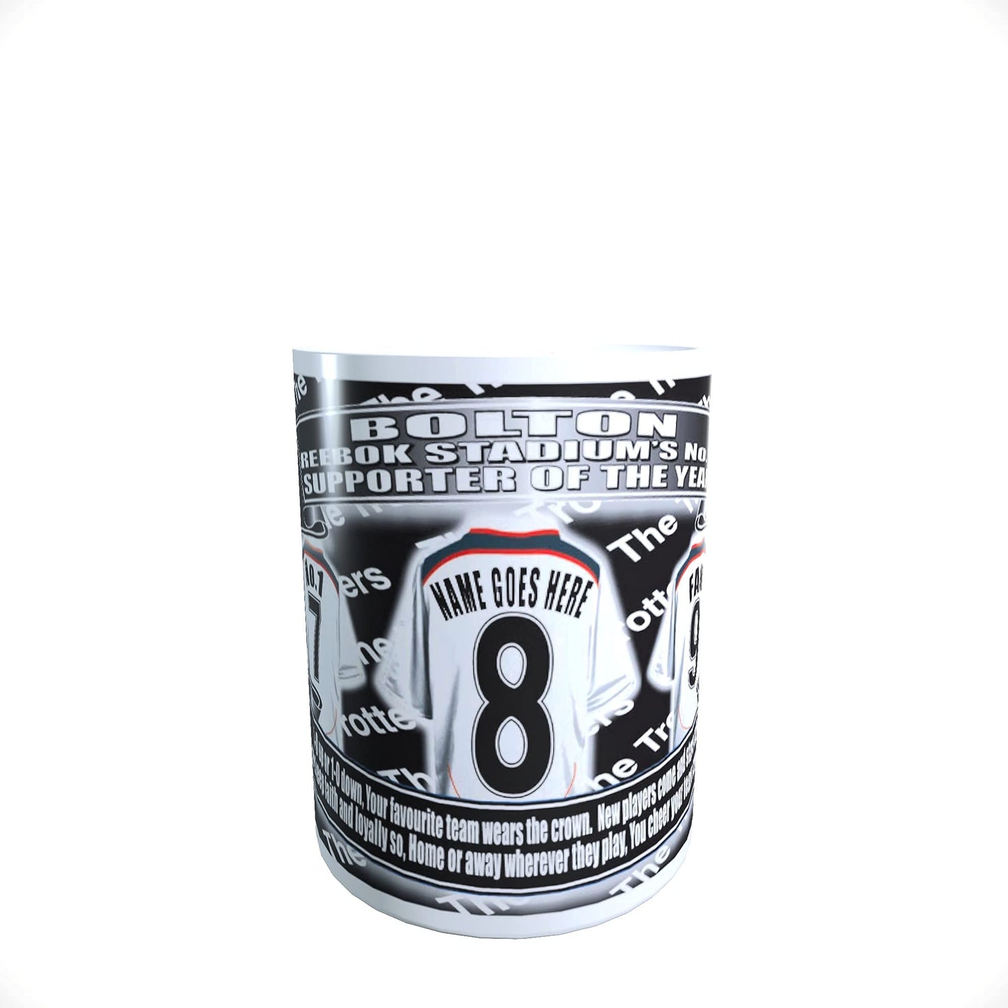 Bolton Football Shirt Personalised Ceramic Money Box Gift