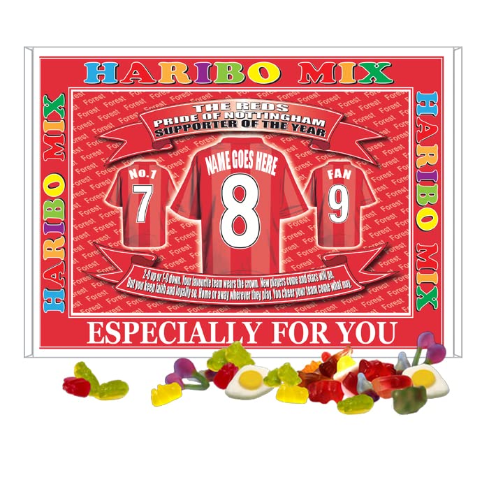 Notts Forest Personalised Football Shirt Gift Boxed Sweets