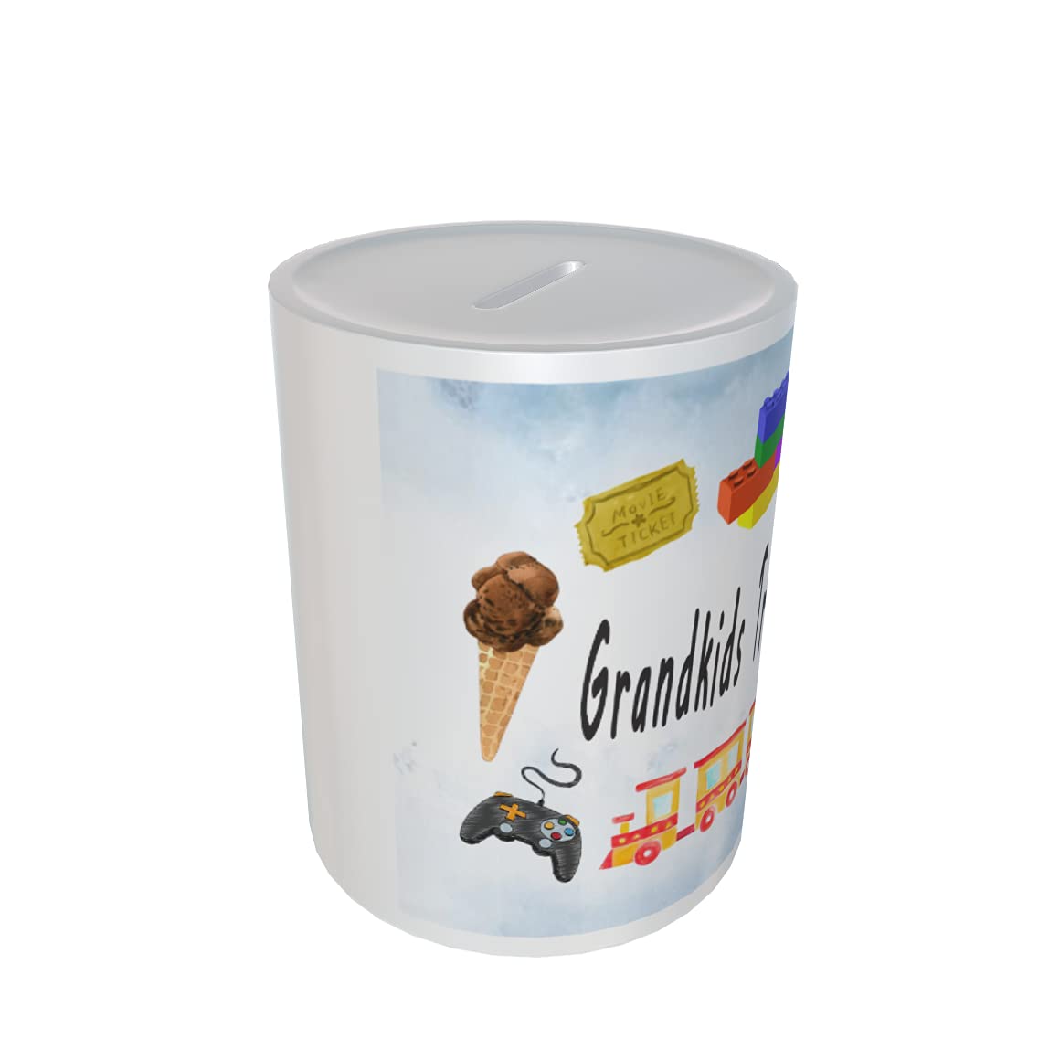 Grandkids Treat Savings Fund Ceramic Piggy Bank Money Box Gift