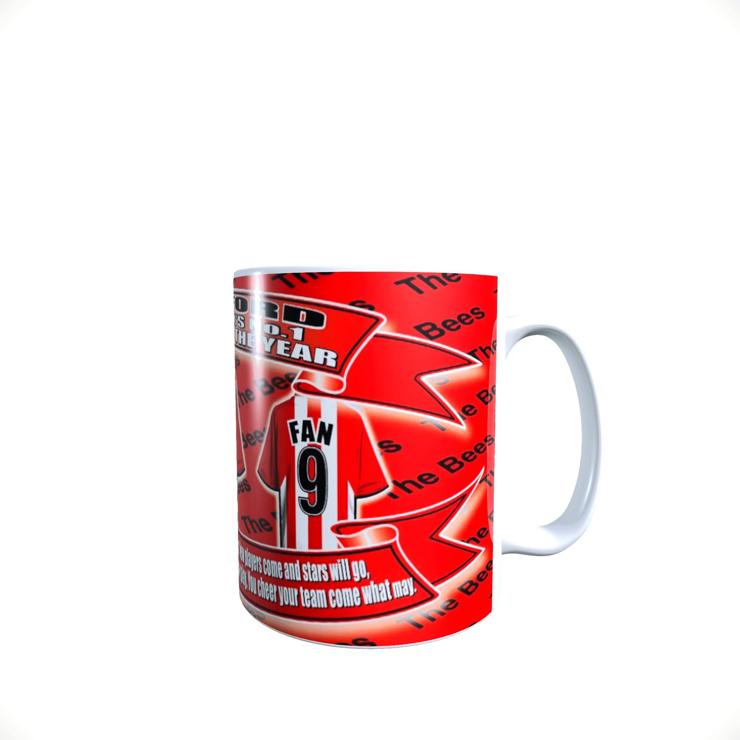 Brentford Football Team Shirt Personalised Mug Gift with Chocolate Footballs