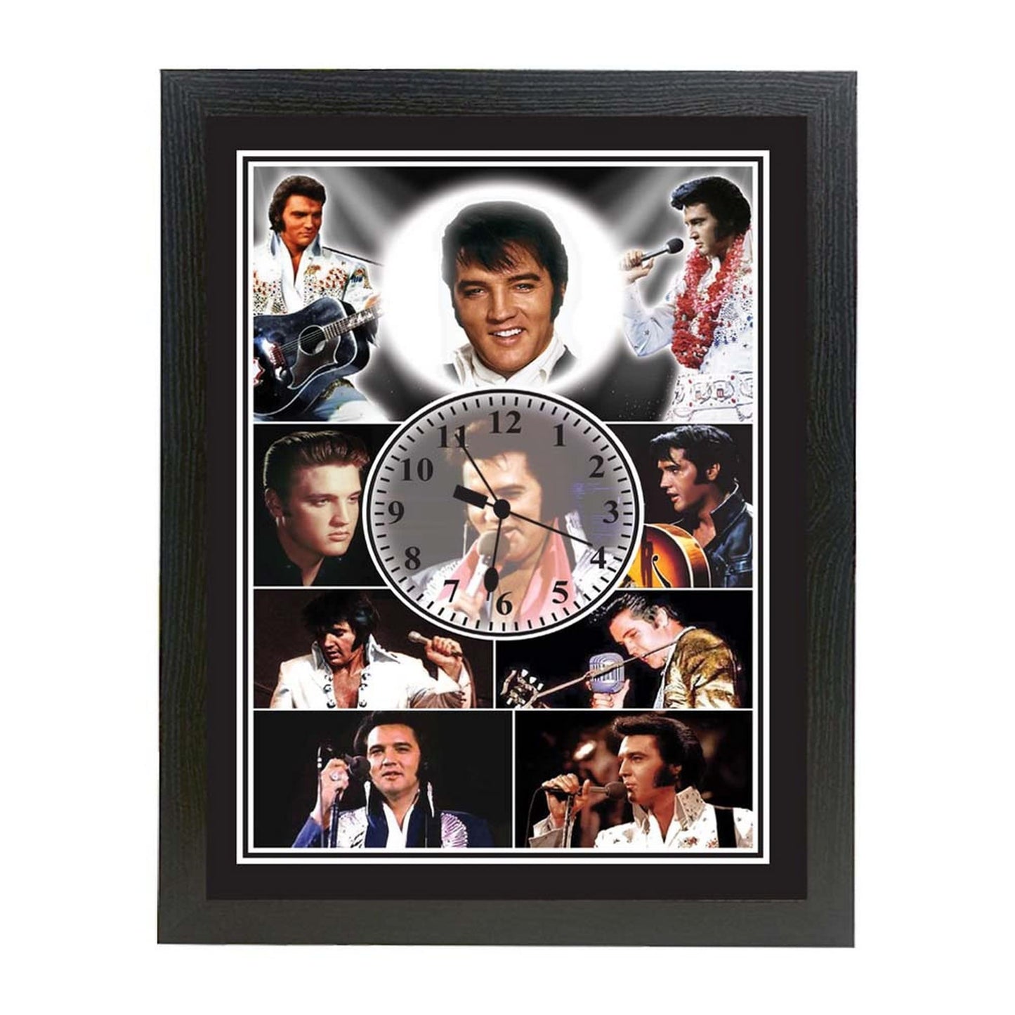 Presley King of Rock n Roll Icon Framed Wall Mountable Clock Gift