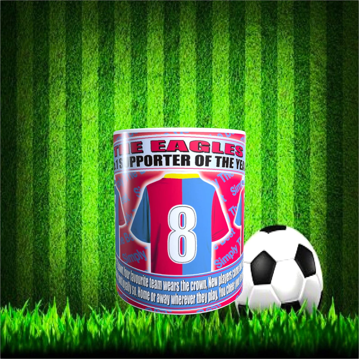 Crystal - The Glaziers Football Team Shirt Mug Gift with Chocolate Footballs
