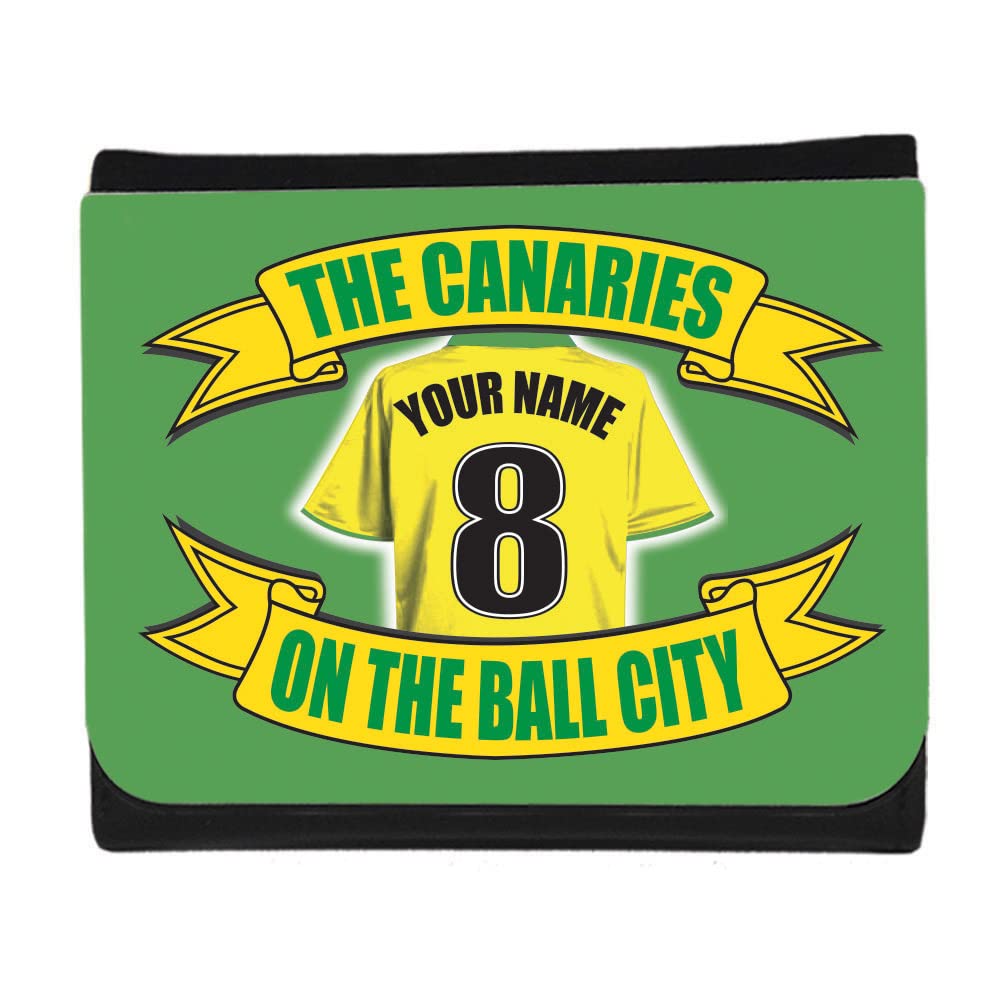 Norwich Personalised Football Shirt Money Wallet Gift