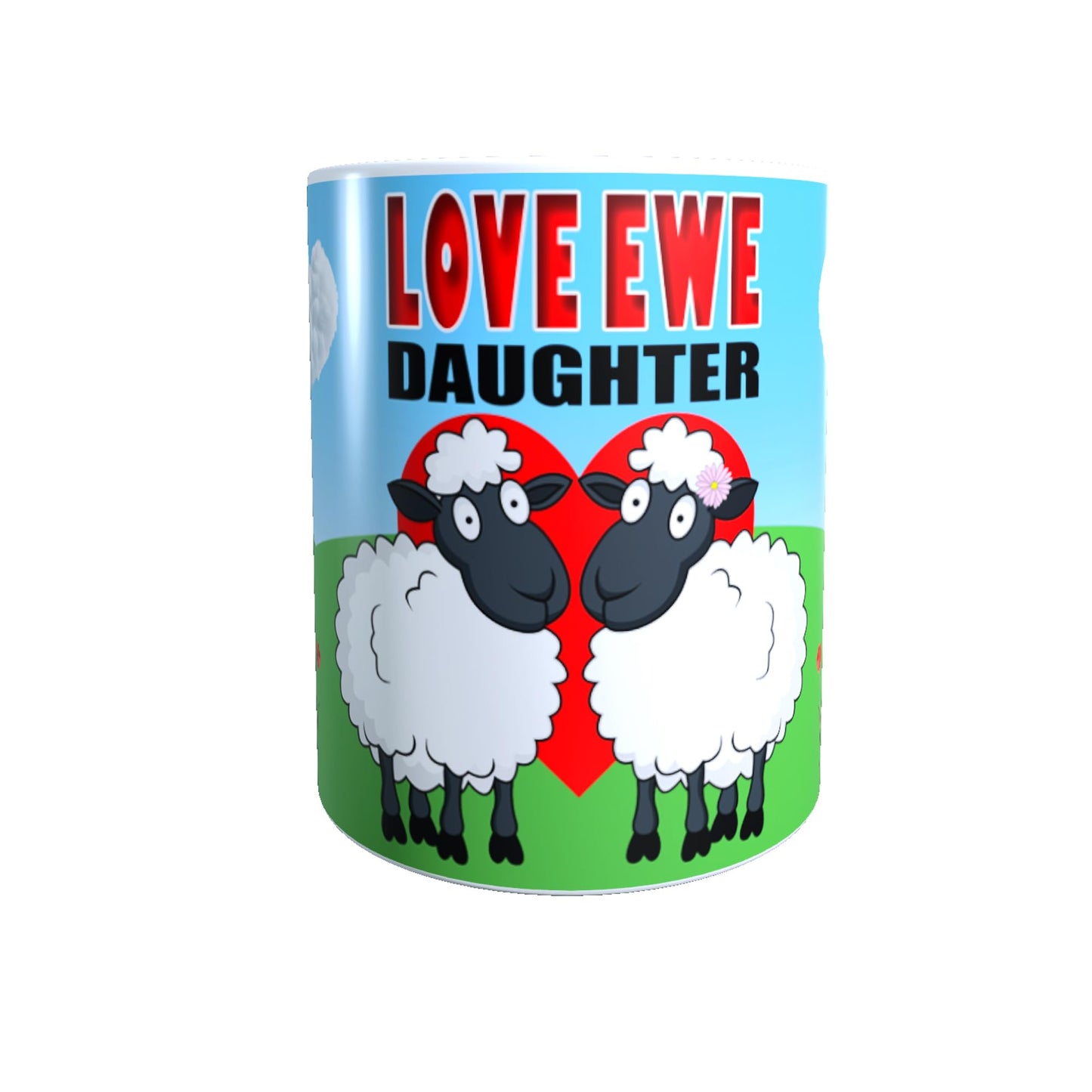 Love Ewe Daughter Cute Sheep Ceramic Mug Gift