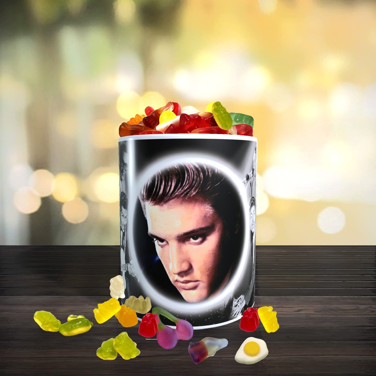 Rock n Roll Greats of The 50s & 60s Celebrity Music Icon Mug with Choice of Sweets Gift