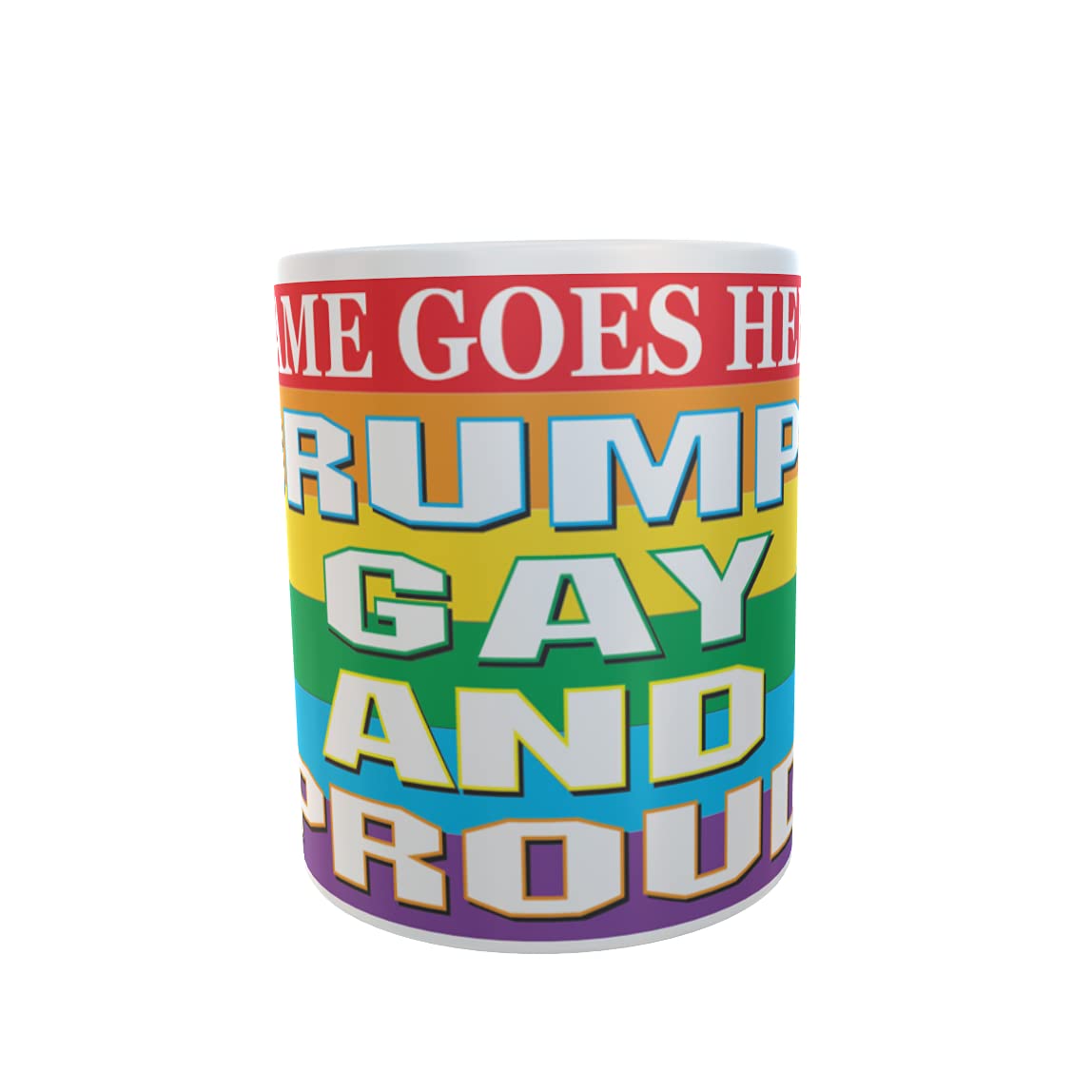 Grumpy Gay and Proud Personalised Ceramic Gift Mug