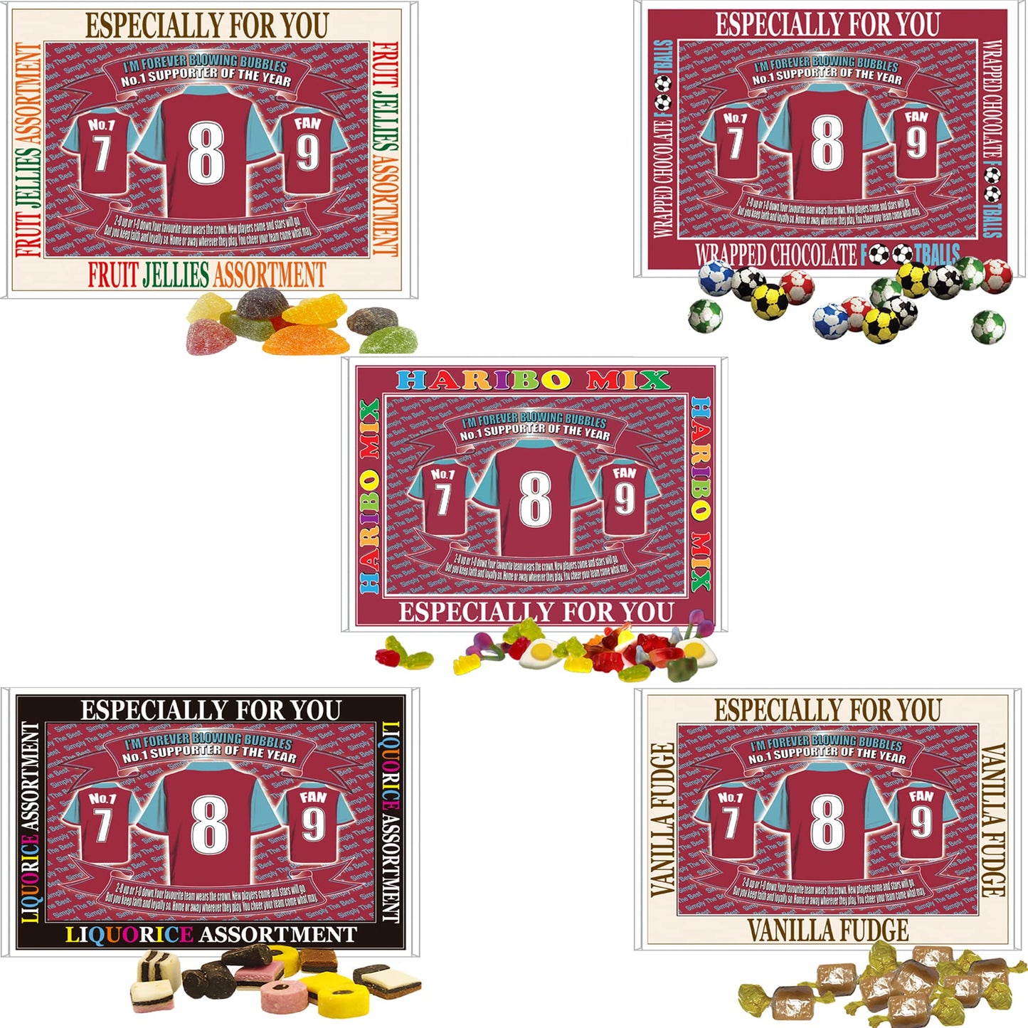 West H Utd Football Shirt Gift Boxed Sweets
