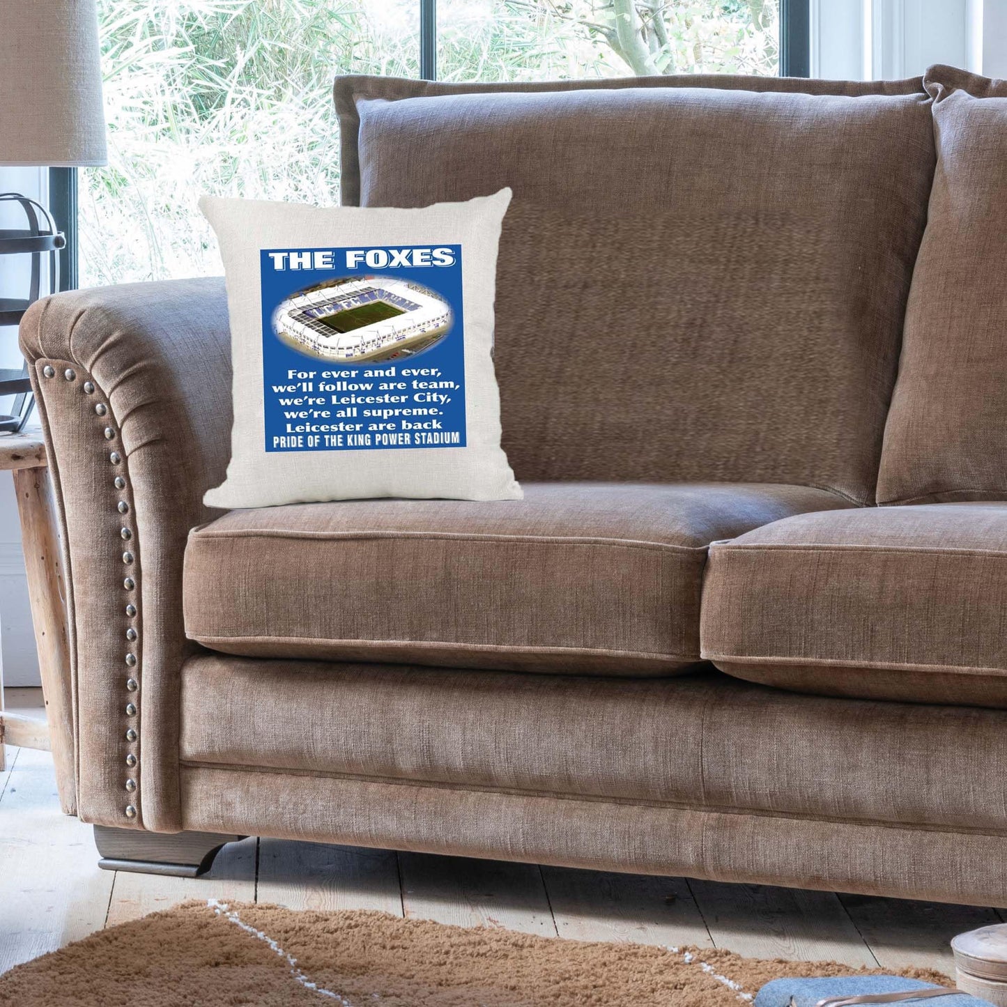 Leicester Football Anthem Song Chant Cushion Cover Gift