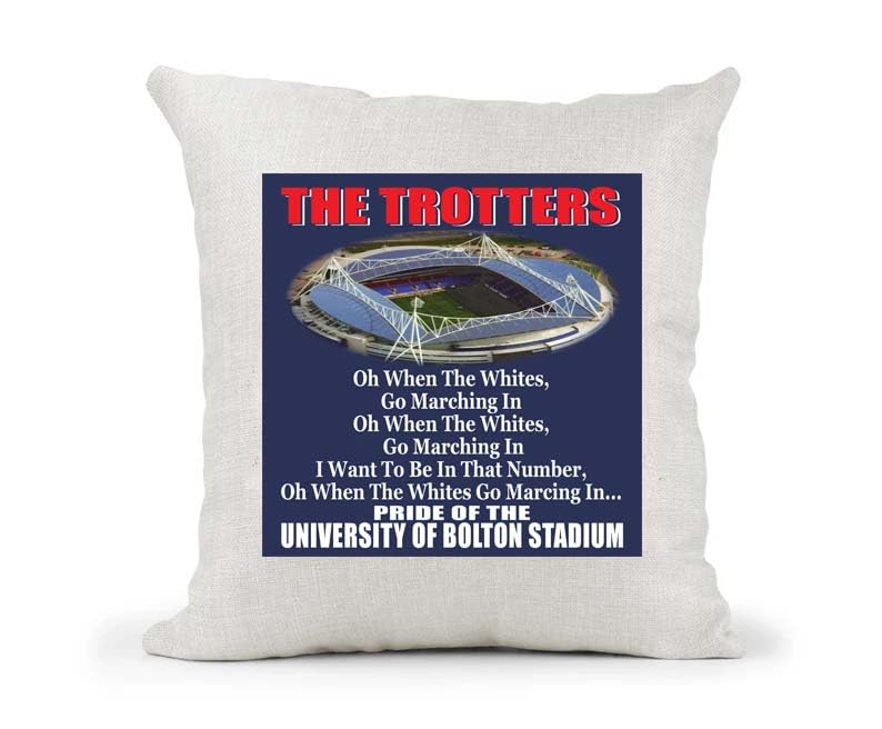 Bolton Football Anthem Song Chant Cushion Cover Gift