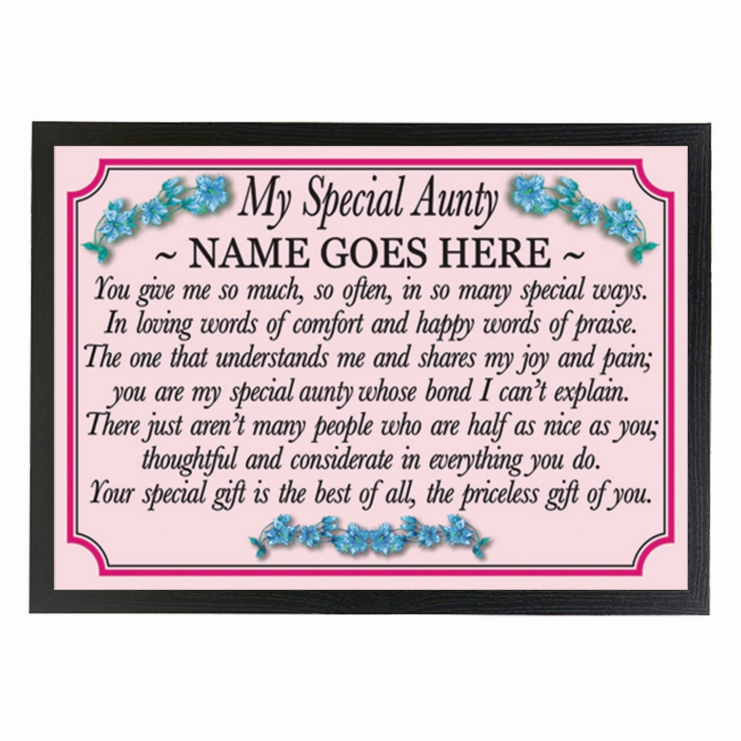 My Special Aunty personalised lap tray gift