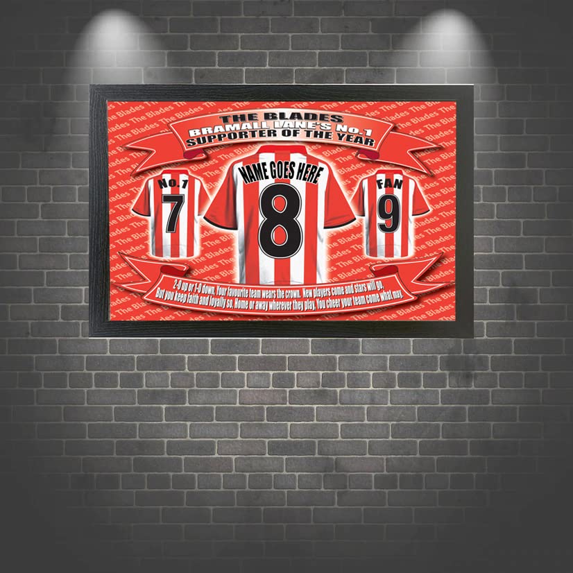 Sheffield U Personalised Football Shirt Picture Gift