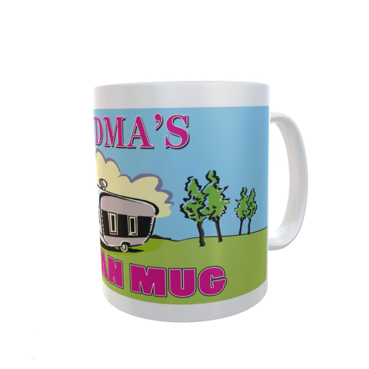 Grandma's Home is Where You Park It Personal Ceramic Caravan Mug Gift