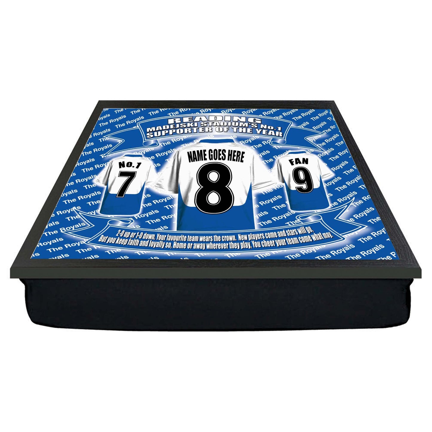 Reading Football Shirt Personalised Lap Tray Gift