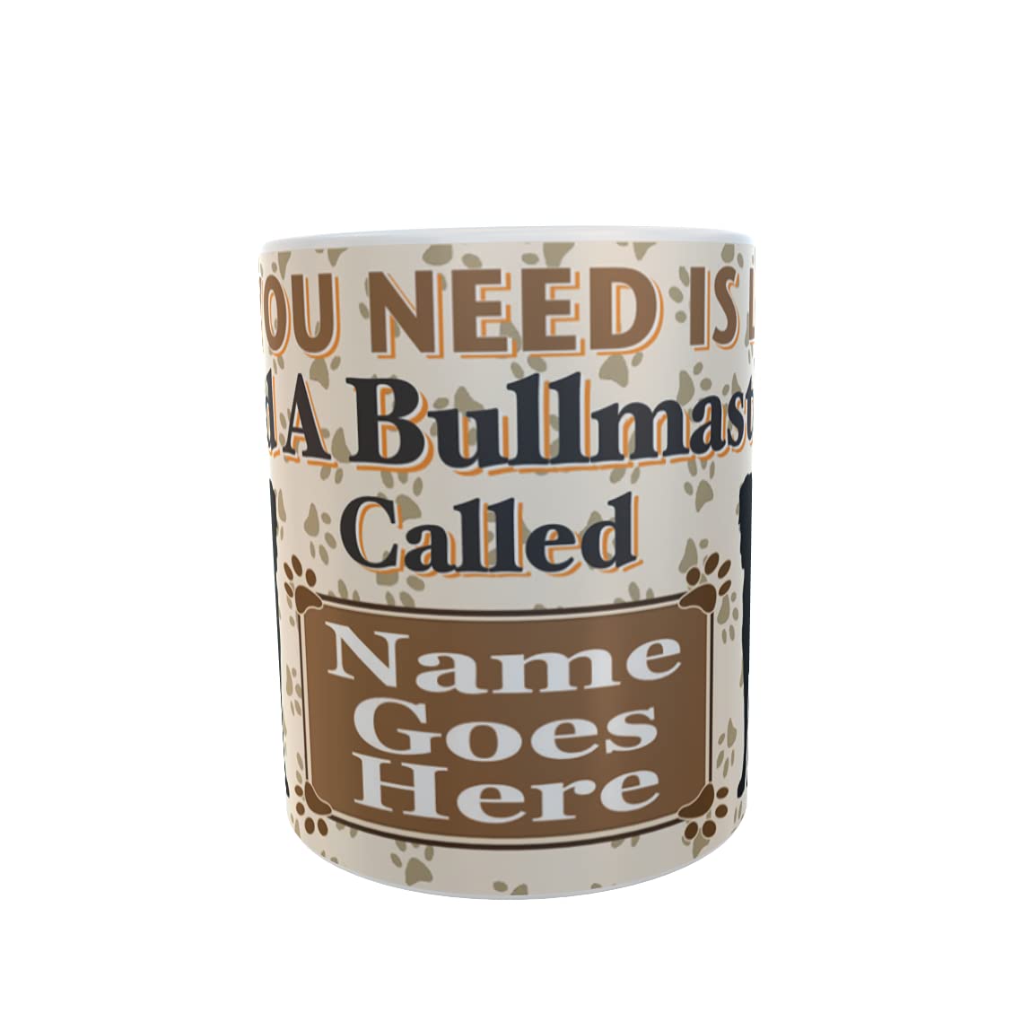 All You Need is Love and a Bullmastiff Dog Personalised Mug Gift